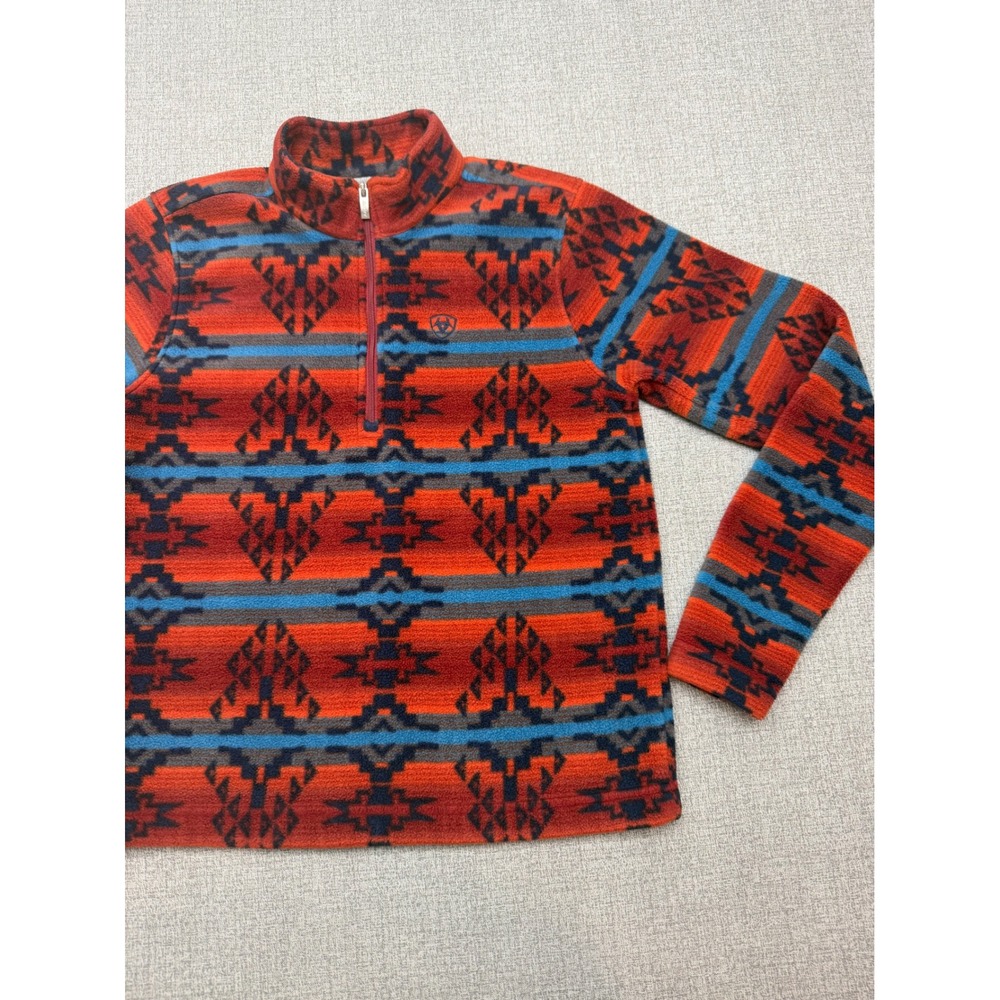 Ariat Girls Prescott Fleece Cavalry SMU 1/4 Zip Pullover Western Aztec